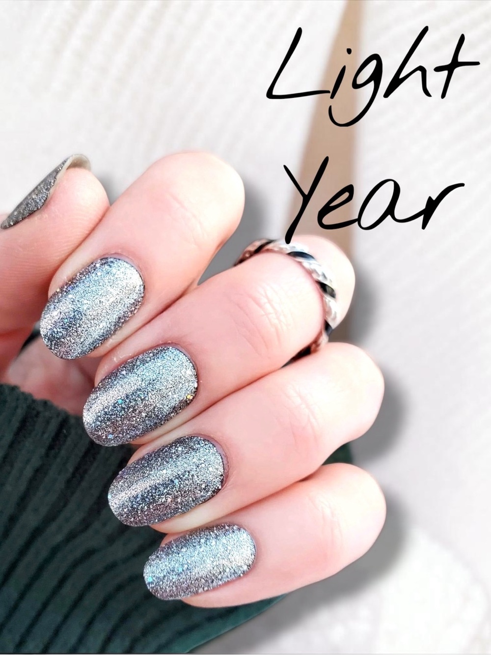 Color Street Light Year Glitter Silver Rare Retired Nail Strips